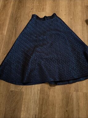 Banana Republic Dark Navy Textured Circle Skirt